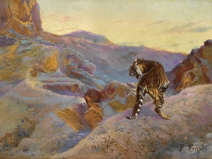Tiger in the Mountains by Rudolf Ernst [1854–1932]